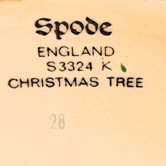 One Spode Christmas Tree Candle Holder/Stick 5 1/2" Excellent - Picture 8 of 10